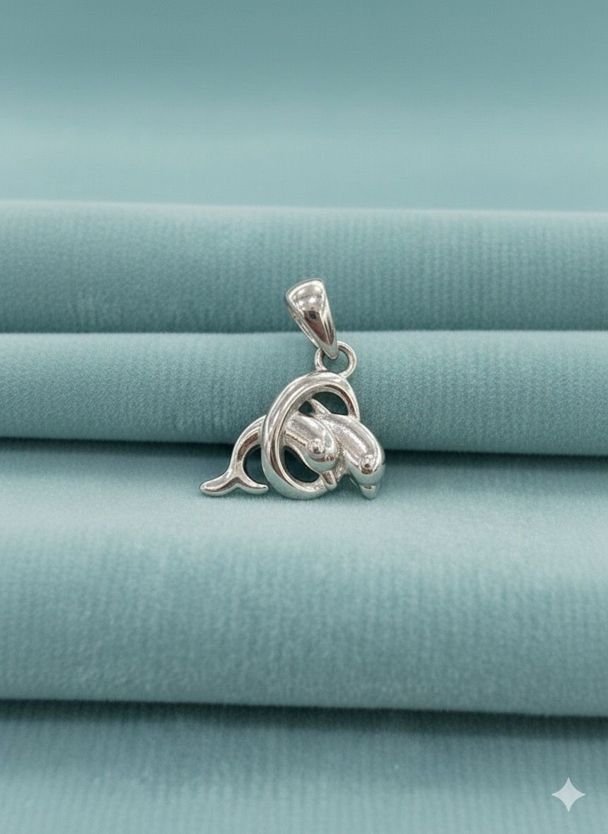 92.5 silver Celestial Pisces Fish Zodiac Pendant 